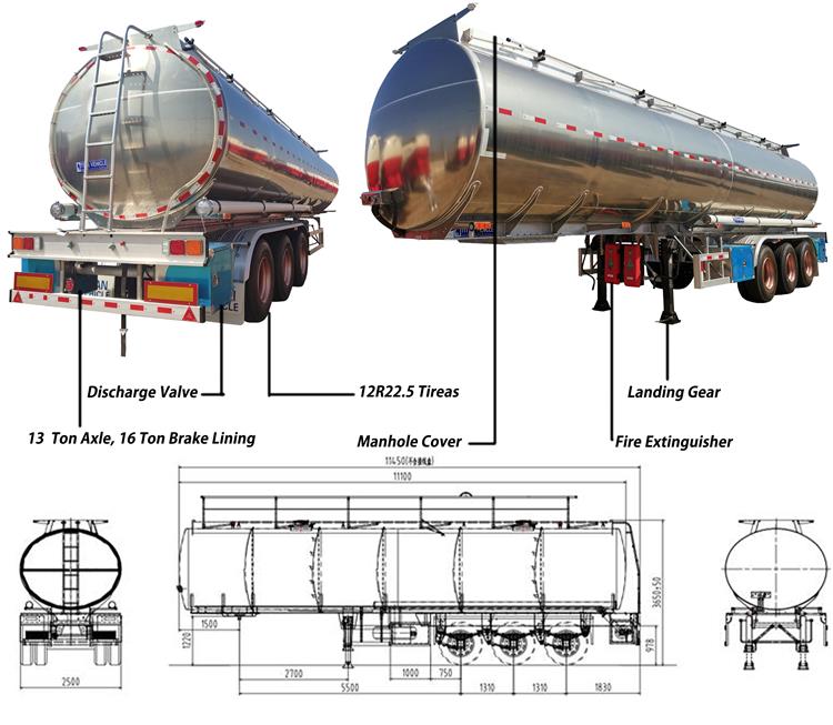 Aluminum Tanker for Sale | Aluminum Alloy Fuel Tanker Trailer