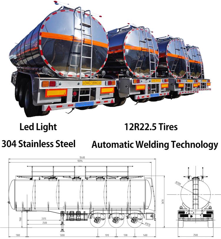 Stainless Steel Tanker for Sale | Stainless Steel Semi Tank Trailers for Sale