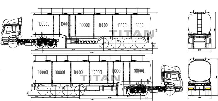 45,000 Ltrs Fuel Tanker Trucks for Sale | Heavy 4 Compartsments Fuel Tanker Semi Trailer