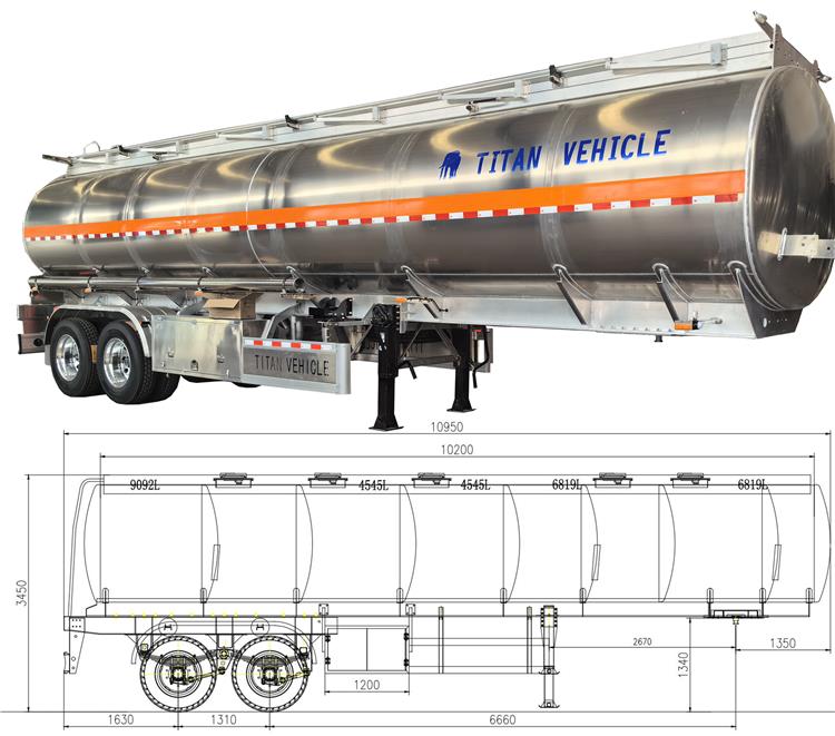 Aluminum Alloy Fuel Tanker Trailer for Sale In Zimbabwe